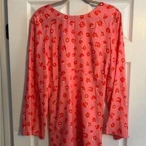 Floral Long Sleeve Dress in Pink by Unknown Brand